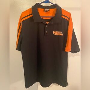 Harley-Davidson Orange and Black polo